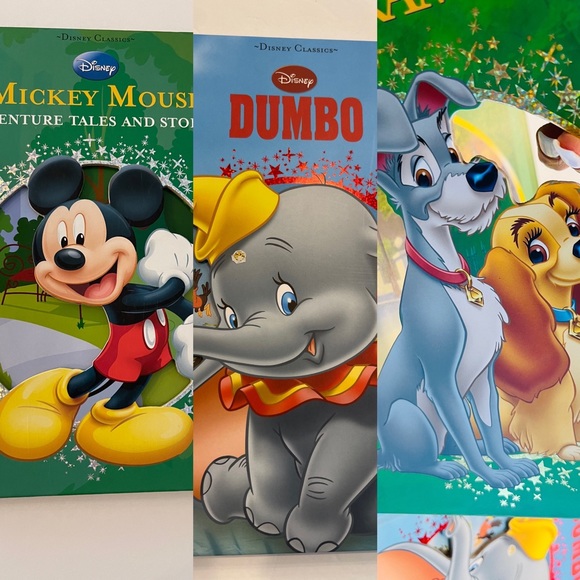 Disney SET OF 3 Hardcover Classic's Animated Books Punch-out Cover New Tags - Picture 2 of 11